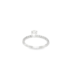 14kt White Gold Diamond Engagement Ring