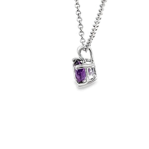 14Kt White Gold and Amethyst Pendant