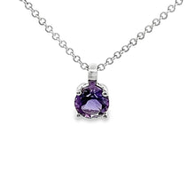 Load image into Gallery viewer, 14Kt White Gold and Amethyst Pendant
