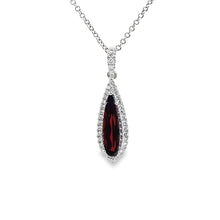 Load image into Gallery viewer, 14kt White Gold Mozambique Garnet Pendant
