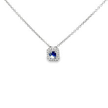 Load image into Gallery viewer, 18kt White Gold Natural Blue  Sapphire Pendant
