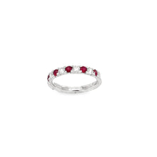 Load image into Gallery viewer, 18kt White Gold Natural Ruby and Diamond Ring
