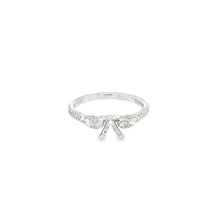 18kt White Gold Diamond Engagement Semi Mount Ring