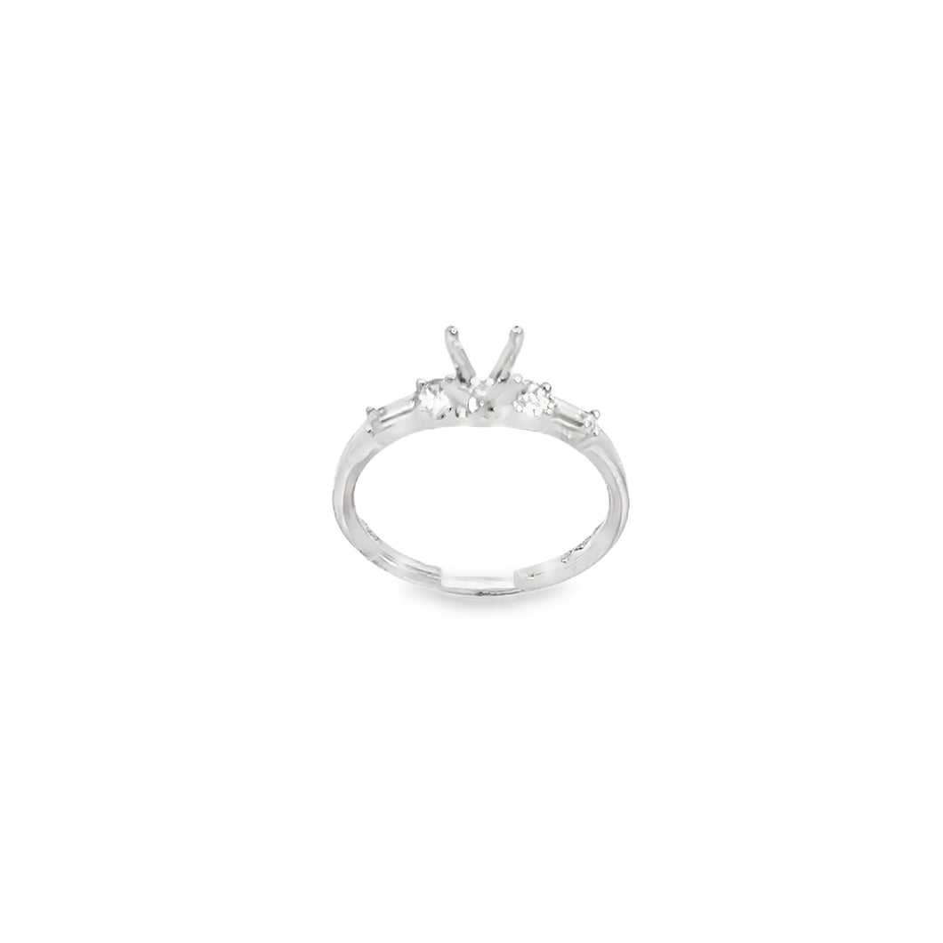 18kt White Gold Diamond Engagement Semi Mount Ring