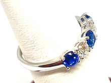 Load image into Gallery viewer, 18kt White Gold Natural Blue Sapphire and Diamond Ring
