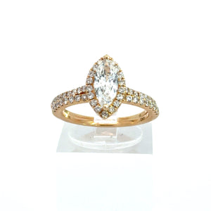 14kt Yellow Gold Diamond Engagement Ring and Wedding Band
