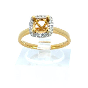 14kt Yellow Gold Diamond Engagement Semi Mount Ring