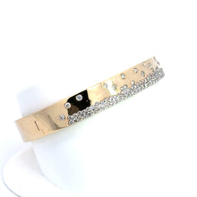 Load image into Gallery viewer, 14k  Yellow Gold Diamond Bangle Bracelet
