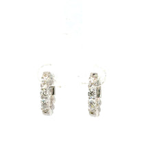 Load image into Gallery viewer, 14kt White Gold Diamond Hoops
