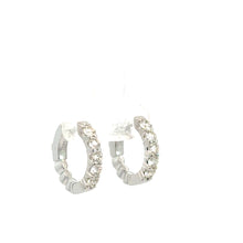 Load image into Gallery viewer, 14kt White Gold Diamond Hoops
