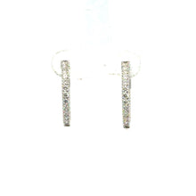 Load image into Gallery viewer, 14kt White Gold Diamond Hoops
