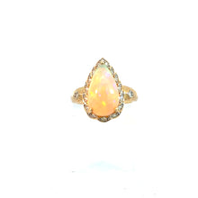 Load image into Gallery viewer, 14kt Yellow Gold Opal and Diamond Ring
