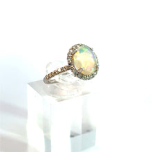 Load image into Gallery viewer, 14kt White Gold Opal and Diamond Ring
