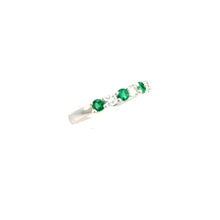 Load image into Gallery viewer, 14kt White Gold Natural Emerald and Diamond Ring
