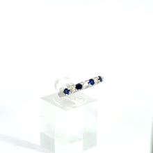 Load image into Gallery viewer, 14kt White Gold Natural Blue Sapphire and Diamond Ring

