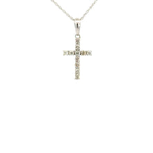 Load image into Gallery viewer, 14kt White Gold Diamond Cross Pendant
