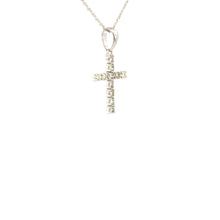 Load image into Gallery viewer, 14kt White Gold Diamond Cross Pendant
