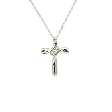 Load image into Gallery viewer, 14kt White Gold Diamond Cross Pendant
