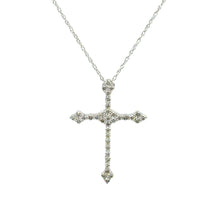Load image into Gallery viewer, 14kt White Gold Diamond Cross Pendant
