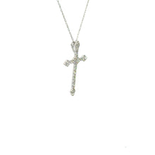 Load image into Gallery viewer, 14kt White Gold Diamond Cross Pendant
