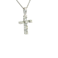 Load image into Gallery viewer, 14kt White Gold Diamond Cross Pendant
