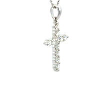 Load image into Gallery viewer, 14kt White Gold Diamond Cross Pendant
