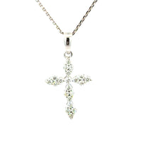 Load image into Gallery viewer, 14kt White Gold Diamond Cross Pendant
