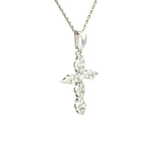 Load image into Gallery viewer, 14kt White Gold Diamond Cross Pendant
