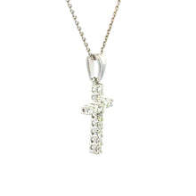 Load image into Gallery viewer, 14kt White Gold Diamond Cross Pendant

