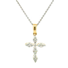 Load image into Gallery viewer, 14kt Yellow Gold Diamond Cross Pendant
