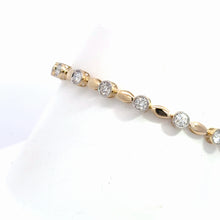 Load image into Gallery viewer, 14k  Yellow Gold Diamond Bangle Bracelet
