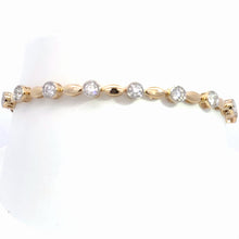 Load image into Gallery viewer, 14k  Yellow Gold Diamond Bangle Bracelet
