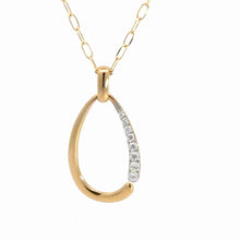 Load image into Gallery viewer, 14kt Yellow Gold Diamond Pendant
