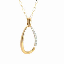 Load image into Gallery viewer, 14kt Yellow Gold Diamond Pendant
