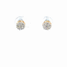Load image into Gallery viewer, 14kt Yellow Gold Diamond Earrings
