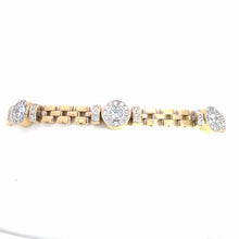 Load image into Gallery viewer, 14k  Yellow Gold Diamond Bracelet
