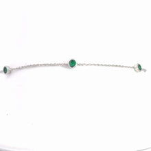 Load image into Gallery viewer, 14k White Gold and Emerald Bracelet
