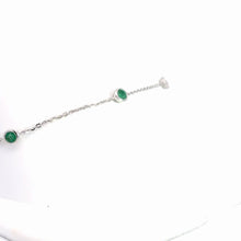 Load image into Gallery viewer, 14k White Gold and Emerald Bracelet
