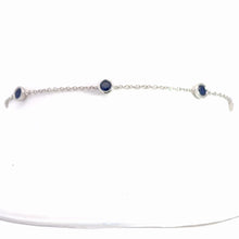 Load image into Gallery viewer, 14kt White Gold Sapphire Bracelet
