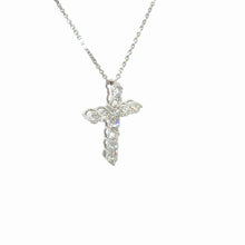 Load image into Gallery viewer, 14kt White Gold Diamond Cross Pendant
