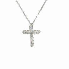 Load image into Gallery viewer, 14kt White Gold Diamond Cross Pendant
