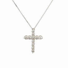 Load image into Gallery viewer, 14kt White Gold Diamond Cross Pendant
