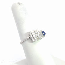 Load image into Gallery viewer, 14kt White Gold Natural Blue Sapphire and Diamond Ring
