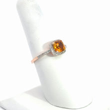 Load image into Gallery viewer, 14kt White Gold Citrine and Diamond Ring
