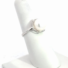 Load image into Gallery viewer, 14kt White Gold Pearl and Diamond Ring
