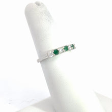 Load image into Gallery viewer, 14kt White Gold Natural Emerald and Diamond Ring
