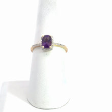 Load image into Gallery viewer, 14kt Yellow Gold Amethyst Ring
