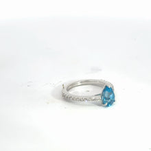Load image into Gallery viewer, 14kt White Gold Blue Topaz Ring

