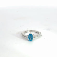 Load image into Gallery viewer, 14kt White Gold Blue Topaz Ring
