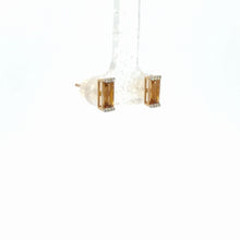 Load image into Gallery viewer, 14kt Yellow  Gold Citrine and Diamond Earrings
